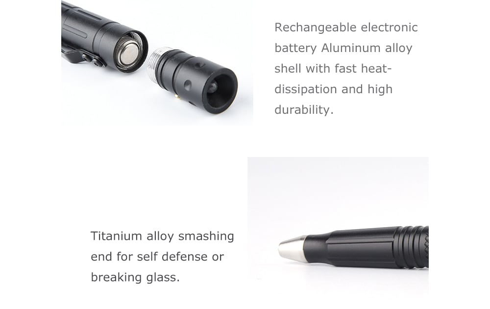TG - S165 Outdoor Portable Tactical Defensive Survival Pen LED Flashlight- Black TG - S165 Outdoor Portable Tactical Defensive Survival Pen LED Flashlight- Black