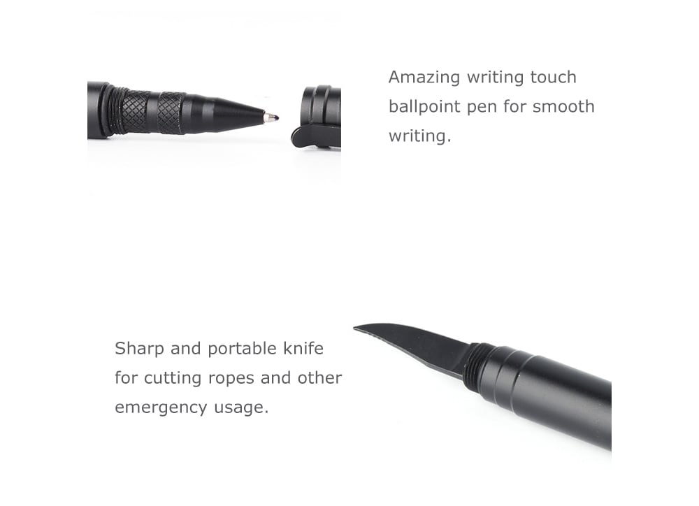 TG - S165 Outdoor Portable Tactical Defensive Survival Pen LED Flashlight- Black TG - S165 Outdoor Portable Tactical Defensive Survival Pen LED Flashlight- Black