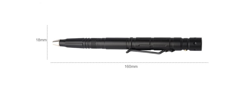 TG - S165 Outdoor Portable Tactical Defensive Survival Pen LED Flashlight- Black TG - S165 Outdoor Portable Tactical Defensive Survival Pen LED Flashlight- Black