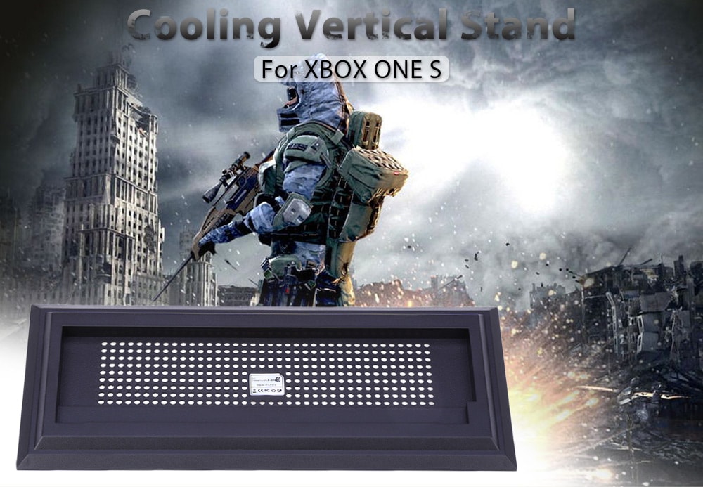 Vertical Stand Cooling Holder for Xbox One S Console- Black Vertical Stand Cooling Holder for Xbox One S Console- Black