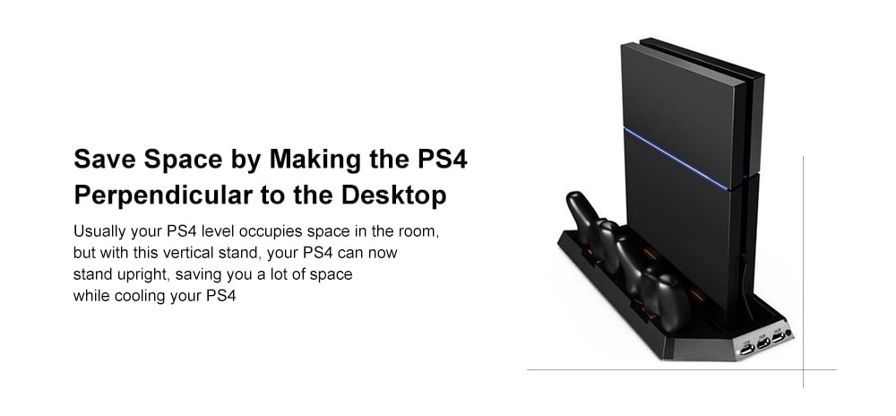 Multifunctional USB Cooling Fan with Charger Stand Function for PS4 Console and Controller- Black Multifunctional USB Cooling Fan with Charger Stand Function for PS4 Console and Controller- Black