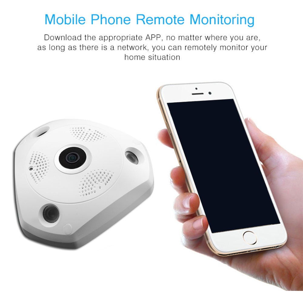 Smart 3D VR Camera Monitor 360 Degree Panoramic WiFi SD Card- White Smart 3D VR Camera Monitor 360 Degree Panoramic WiFi SD Card- White