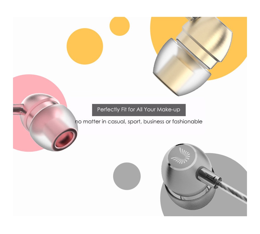 UIISII HM7 In-ear Wired Fragrance Music Earphones with On-cord Control- Golden UIISII HM7 In-ear Wired Fragrance Music Earphones with On-cord Control- Golden