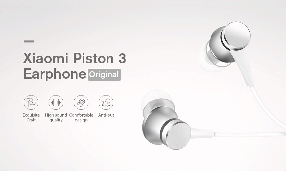 Original Xiaomi Piston In-ear Earphones with Mic Fresh Version- Black Original Xiaomi Piston In-ear Earphones with Mic Fresh Version- Black