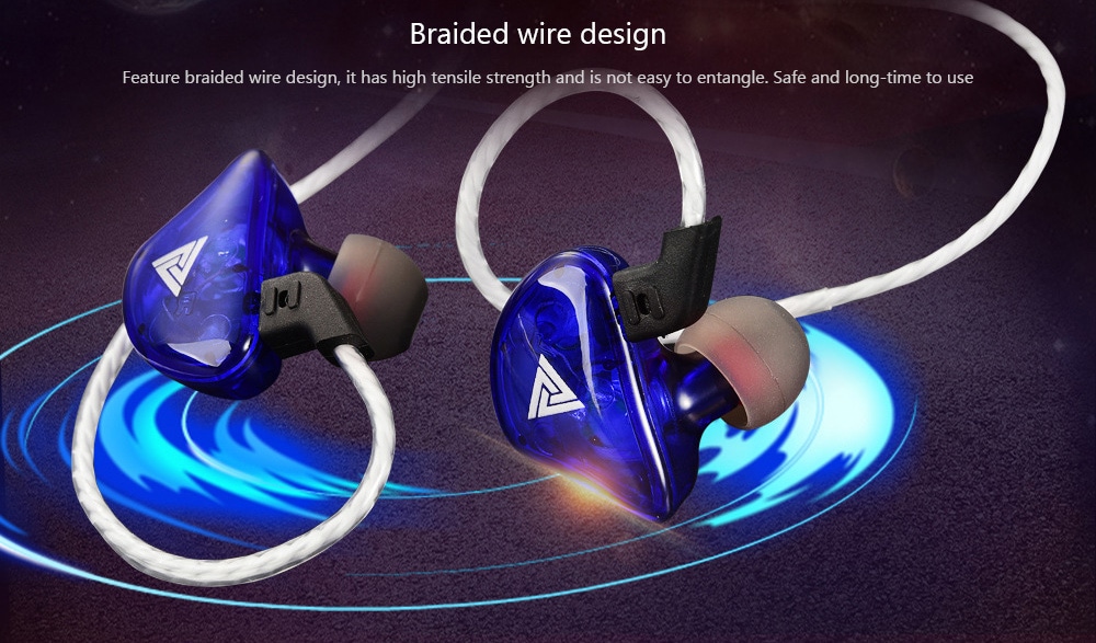 QKZ CK5 Wired Sports Earphone- Blue QKZ CK5 Wired Sports Earphone- Blue