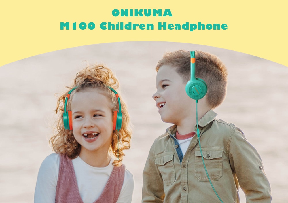 ONIKUMA M100 Children Headphone 3.5mm Wired Adjustable Headband Kids Headset with Microphone - Light Sky Blue ONIKUMA M100 Children Headphone 3.5mm Wired Adjustable Headband Kids Headset with Microphone - Light Sky Blue