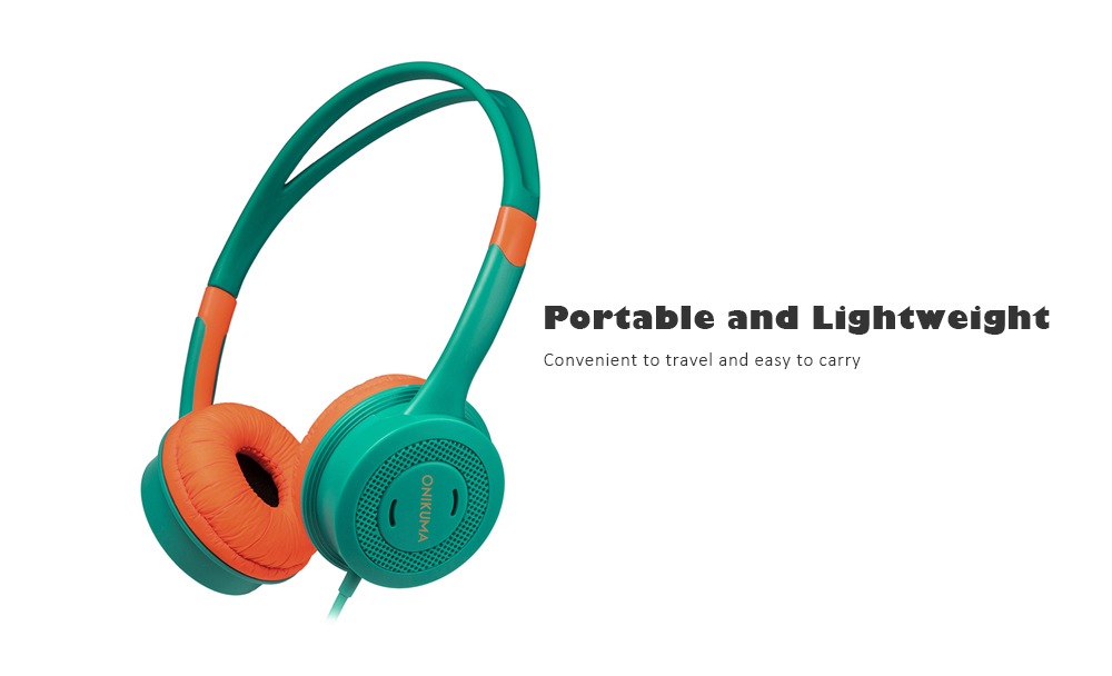 ONIKUMA M100 Children Headphone 3.5mm Wired Adjustable Headband Kids Headset with Microphone - Light Sky Blue ONIKUMA M100 Children Headphone 3.5mm Wired Adjustable Headband Kids Headset with Microphone - Light Sky Blue