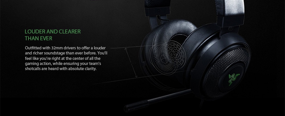 Razer Kraken Essential Version Surround Sound Over-ear Headphone USB Gaming Headset with Retractable Digital Microphone and Chroma Lighting- Black Razer Kraken Essential Version Surround Sound Over-ear Headphone USB Gaming Headset with Retractable Digital Microphone and Chroma Lighting- Black