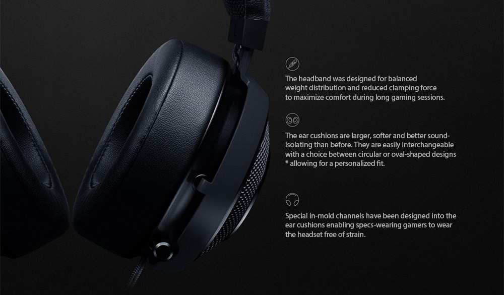 Razer Kraken Essential Version Surround Sound Over-ear Headphone USB Gaming Headset with Retractable Digital Microphone and Chroma Lighting- Black Razer Kraken Essential Version Surround Sound Over-ear Headphone USB Gaming Headset with Retractable Digital Microphone and Chroma Lighting- Black