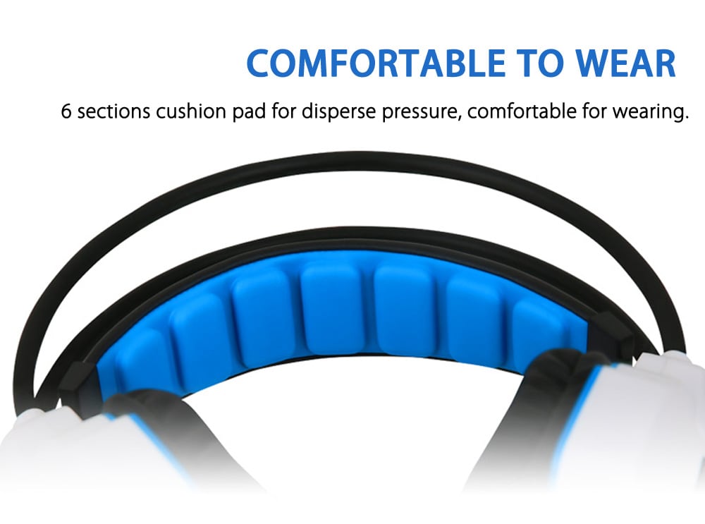 OVANN X90 - C Professional Gaming Headsets Flash Light Effect Suspended Headband- Blue and White OVANN X90 - C Professional Gaming Headsets Flash Light Effect Suspended Headband- Blue and White