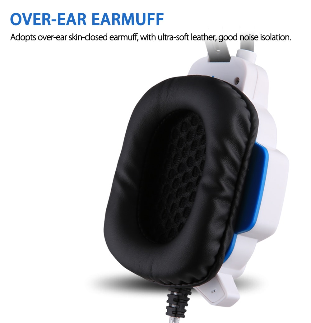 OVANN X90 - C Professional Gaming Headsets Flash Light Effect Suspended Headband- Blue and White OVANN X90 - C Professional Gaming Headsets Flash Light Effect Suspended Headband- Blue and White