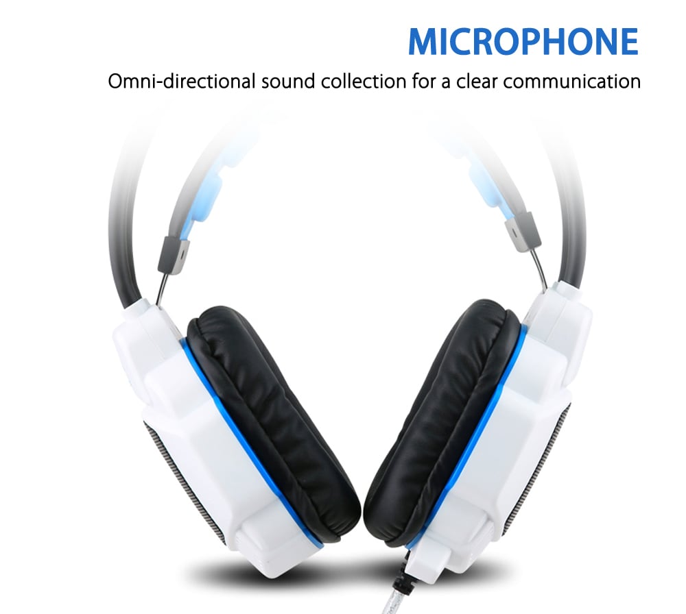 OVANN X90 - C Professional Gaming Headsets Flash Light Effect Suspended Headband- Blue and White OVANN X90 - C Professional Gaming Headsets Flash Light Effect Suspended Headband- Blue and White