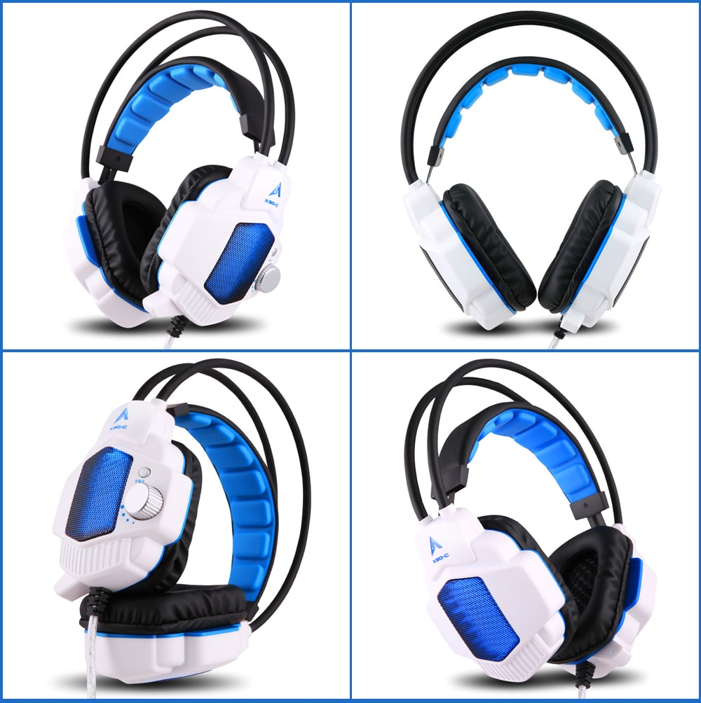 OVANN X90 - C Professional Gaming Headsets Flash Light Effect Suspended Headband- Blue and White OVANN X90 - C Professional Gaming Headsets Flash Light Effect Suspended Headband- Blue and White