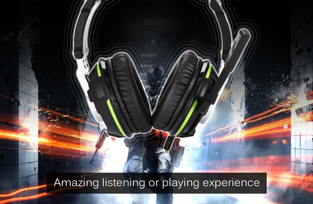 SADES SA - 933 3.5mm Jack Gaming Headphones- Black and Green SADES SA - 933 3.5mm Jack Gaming Headphones- Black and Green