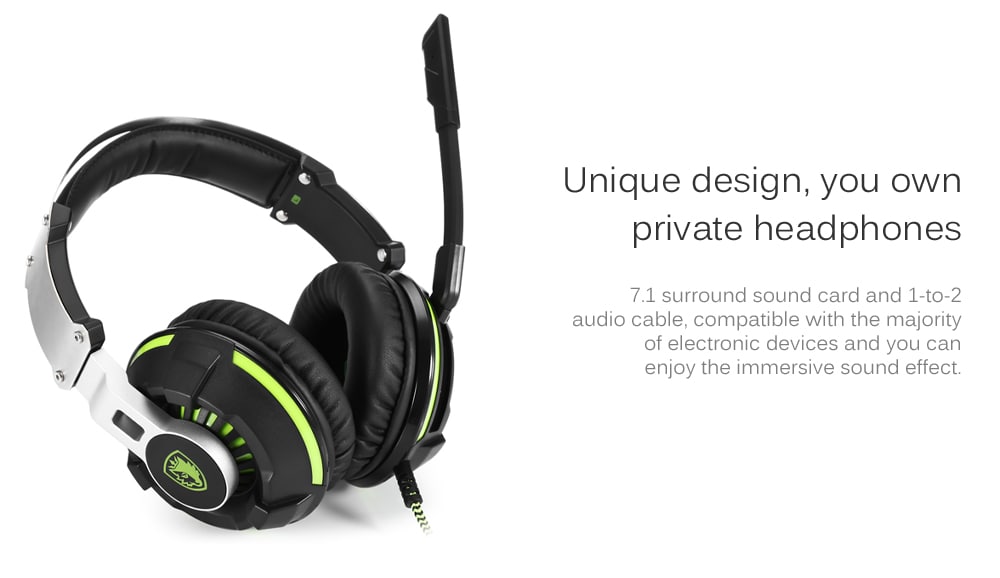 SADES SA - 933 3.5mm Jack Gaming Headphones- Black and Green SADES SA - 933 3.5mm Jack Gaming Headphones- Black and Green