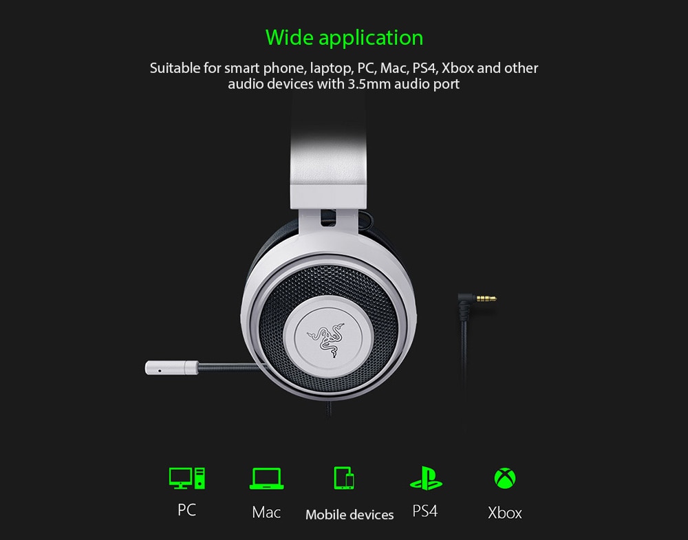 Razer Kraken Pro V2 Headsets Bass Gaming Headphones with Mic for Mobile Phone PC Xbox- Pink Razer Kraken Pro V2 Headsets Bass Gaming Headphones with Mic for Mobile Phone PC Xbox- Pink