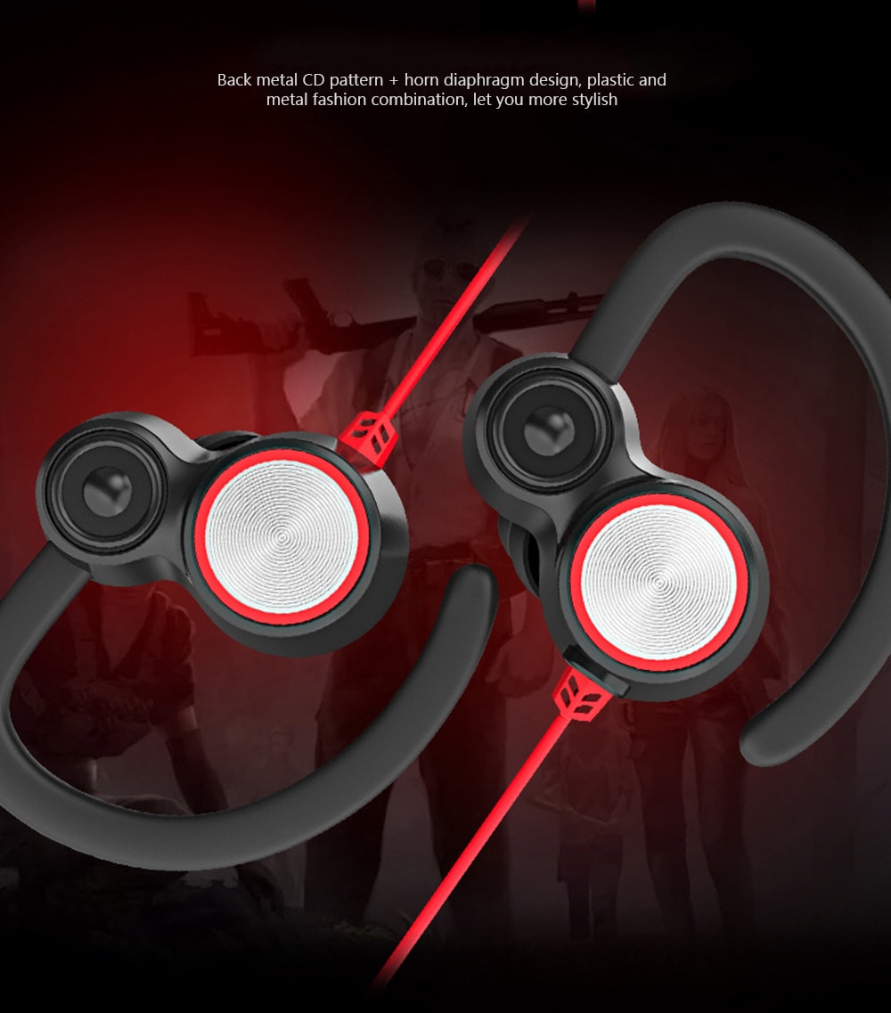 V6 In-ear Gaming Earphone Double Speaker Drive 3.5mm Earbuds with Microphone and Wire Control - Red V6 In-ear Gaming Earphone Double Speaker Drive 3.5mm Earbuds with Microphone and Wire Control - Red