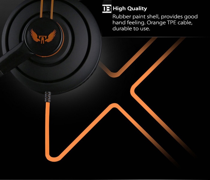 OVANN X7 Professional Gaming Headsets On-cord Control Comfortable Wearing- Black and Orange OVANN X7 Professional Gaming Headsets On-cord Control Comfortable Wearing- Black and Orange