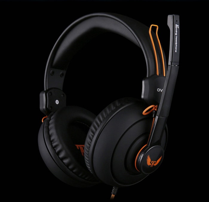OVANN X7 Professional Gaming Headsets On-cord Control Comfortable Wearing- Black and Orange OVANN X7 Professional Gaming Headsets On-cord Control Comfortable Wearing- Black and Orange