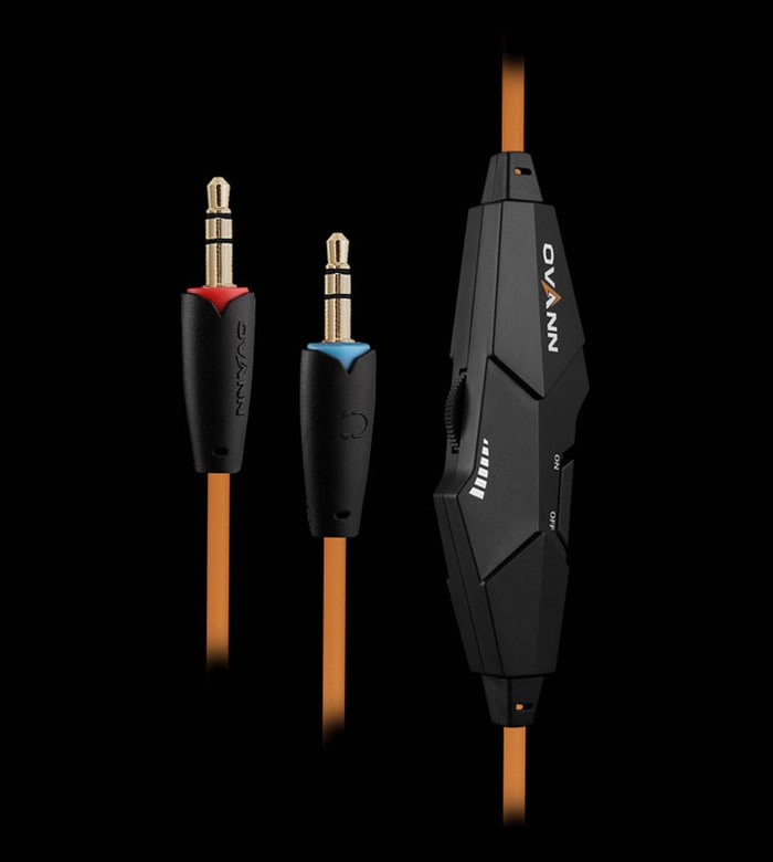 OVANN X7 Professional Gaming Headsets On-cord Control Comfortable Wearing- Black and Orange OVANN X7 Professional Gaming Headsets On-cord Control Comfortable Wearing- Black and Orange