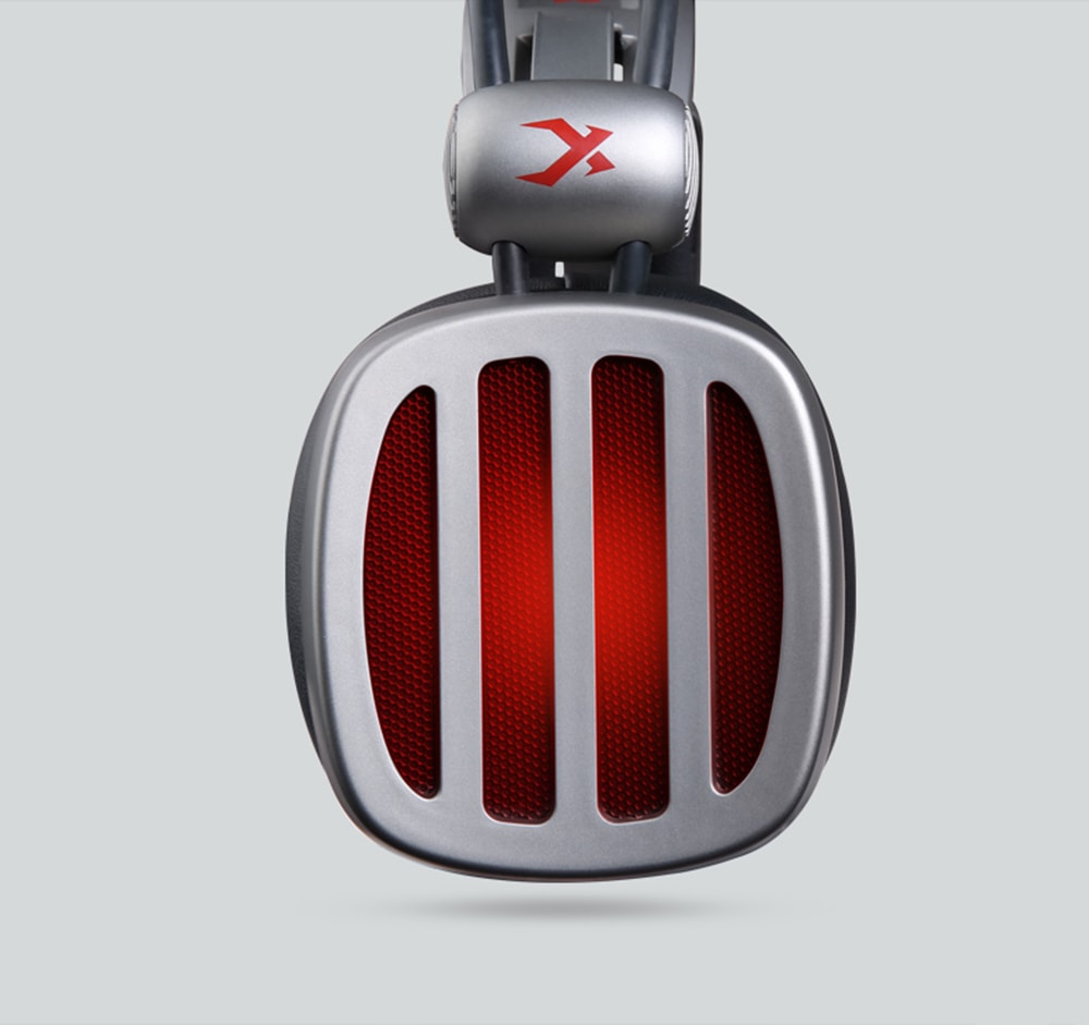 XIBERIA S21 Gaming Headset Surround Sound with Microphone Volume Control LED and Mute- Silver XIBERIA S21 Gaming Headset Surround Sound with Microphone Volume Control LED and Mute- Silver