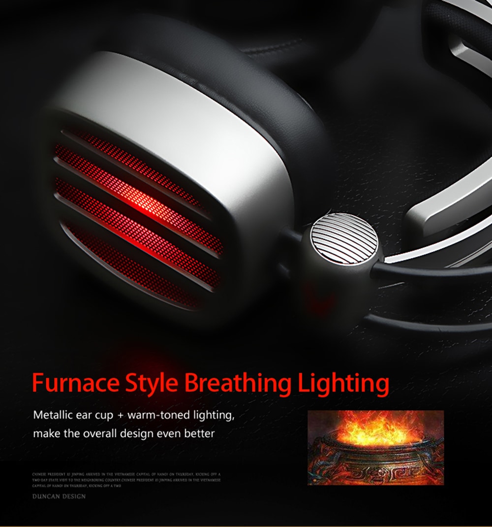 XIBERIA S21 Gaming Headset Surround Sound with Microphone Volume Control LED and Mute- Silver XIBERIA S21 Gaming Headset Surround Sound with Microphone Volume Control LED and Mute- Silver