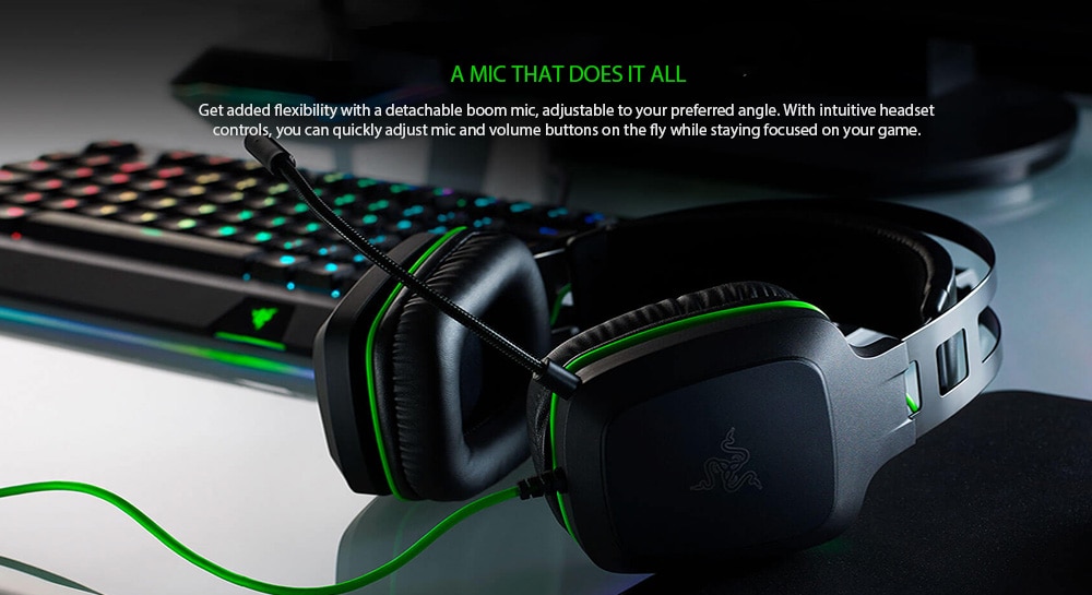 Razer Electra V2 Surround Sound Headphone Gaming Headset with In-line Control and Auto Adjusting Headband Detachable Boom Mic - Black Razer Electra V2 Surround Sound Headphone Gaming Headset with In-line Control and Auto Adjusting Headband Detachable Boom Mic - Black