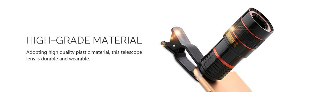 YEDUO Photography Telescope Lens Clip for Mobile Phone Optical Photo Zoom Camera- Black YEDUO Photography Telescope Lens Clip for Mobile Phone Optical Photo Zoom Camera- Black