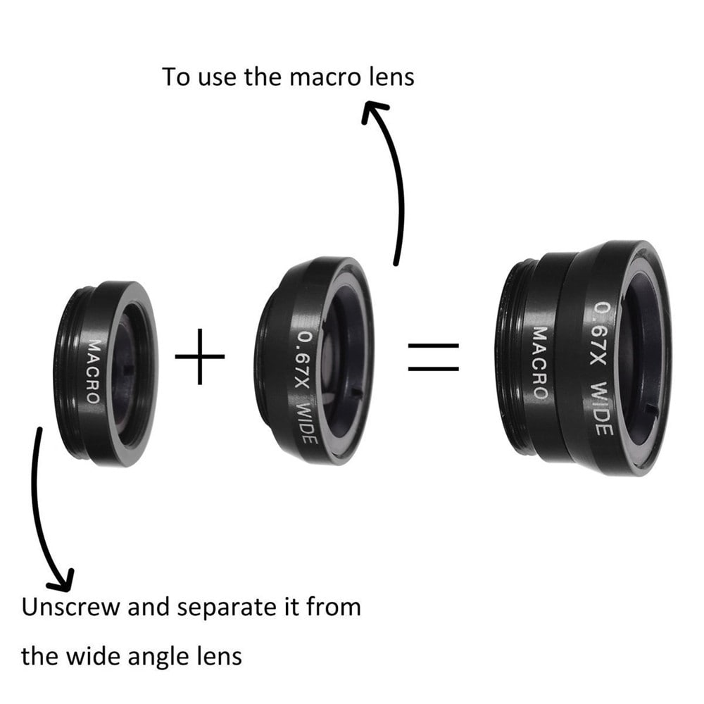 Telescope Telephoto Wide-Angle Macro Fisheye Lens Since The Shaft Tripod 10 in 1 Suit- Black Telescope Telephoto Wide-Angle Macro Fisheye Lens Since The Shaft Tripod 10 in 1 Suit- Black