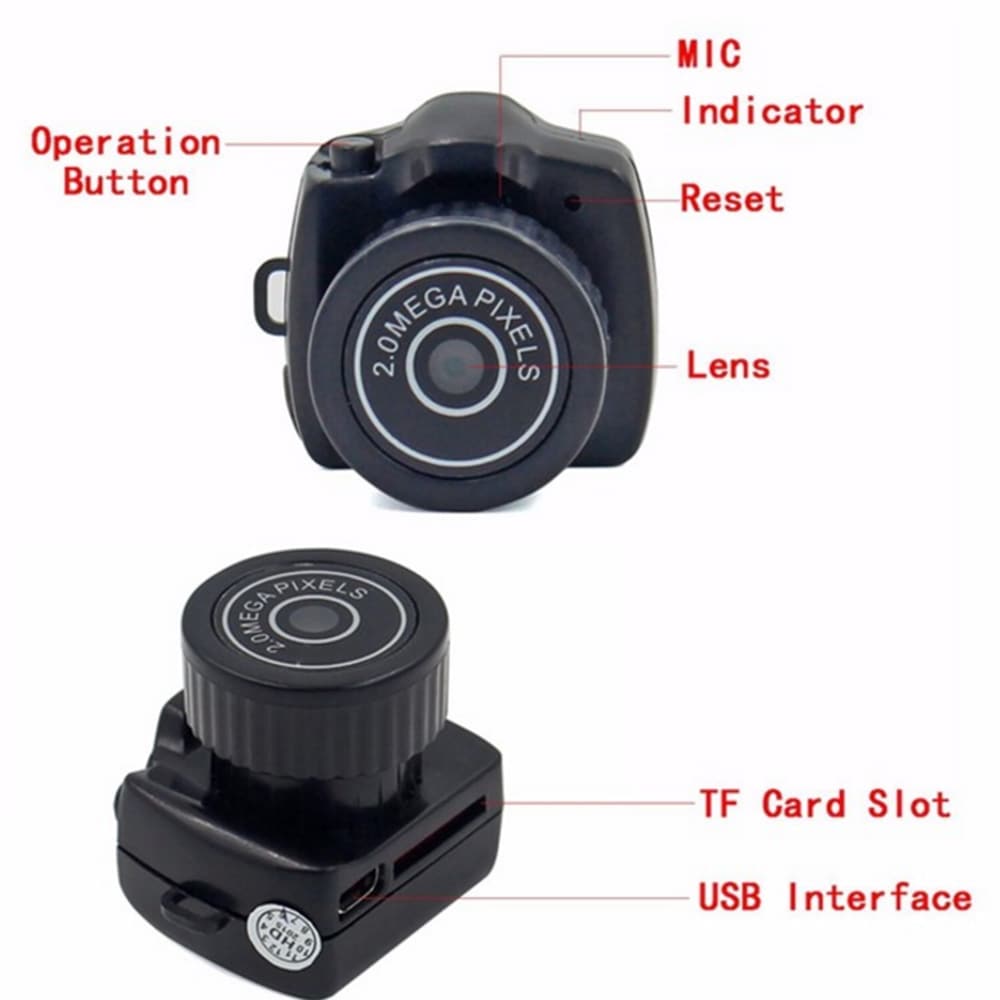 Protable Mini HD 1080P DVR HD Infrared Night Vision Camera Camcorder- Black Protable Mini HD 1080P DVR HD Infrared Night Vision Camera Camcorder- Black