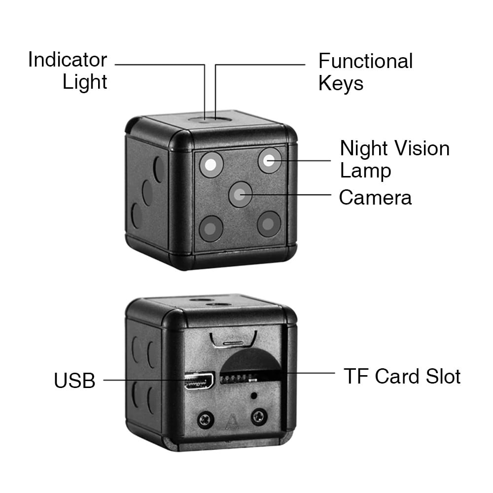 SQ16 1080P Mini Dice Camera Camcorder Sport DV- Black SQ16 1080P Mini Dice Camera Camcorder Sport DV- Black