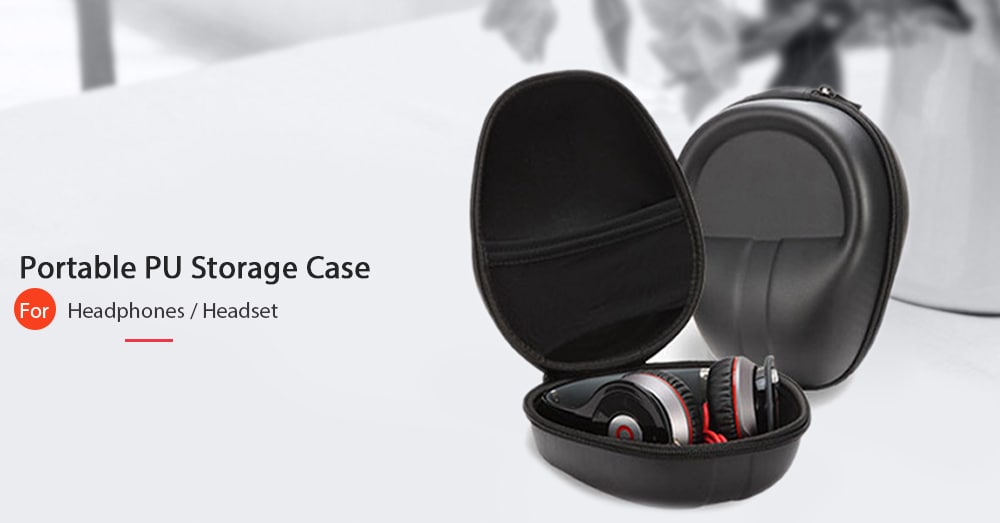 Large Storage Case for Headphones / Headset- Black Large Storage Case for Headphones / Headset- Black