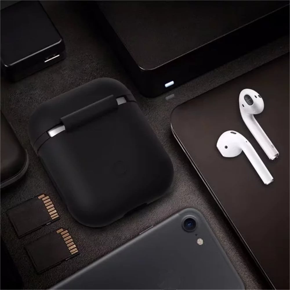Silicone Shock Proof Protector Sleeve Skin Cover True Wireless Earphone Case for Apple AirPods- Cerulean Silicone Shock Proof Protector Sleeve Skin Cover True Wireless Earphone Case for Apple AirPods- Cerulean