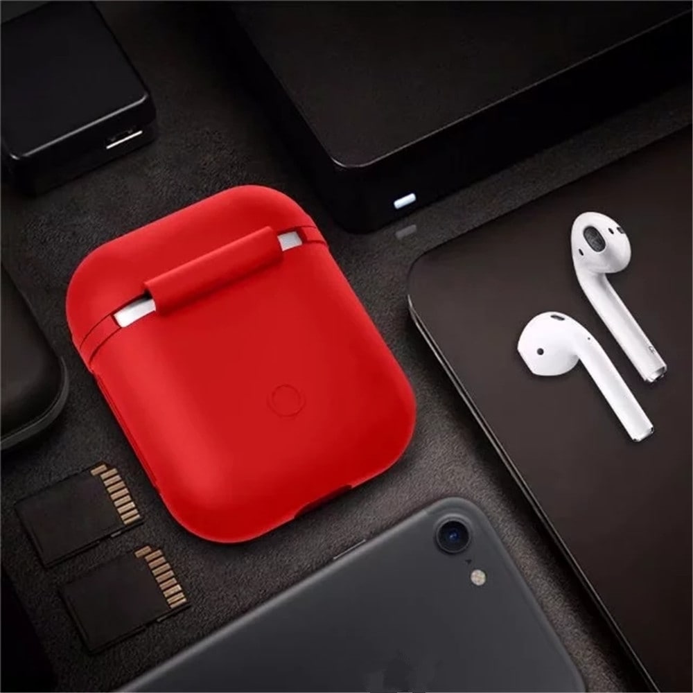 Silicone Shock Proof Protector Sleeve Skin Cover True Wireless Earphone Case for Apple AirPods- Cerulean Silicone Shock Proof Protector Sleeve Skin Cover True Wireless Earphone Case for Apple AirPods- Cerulean