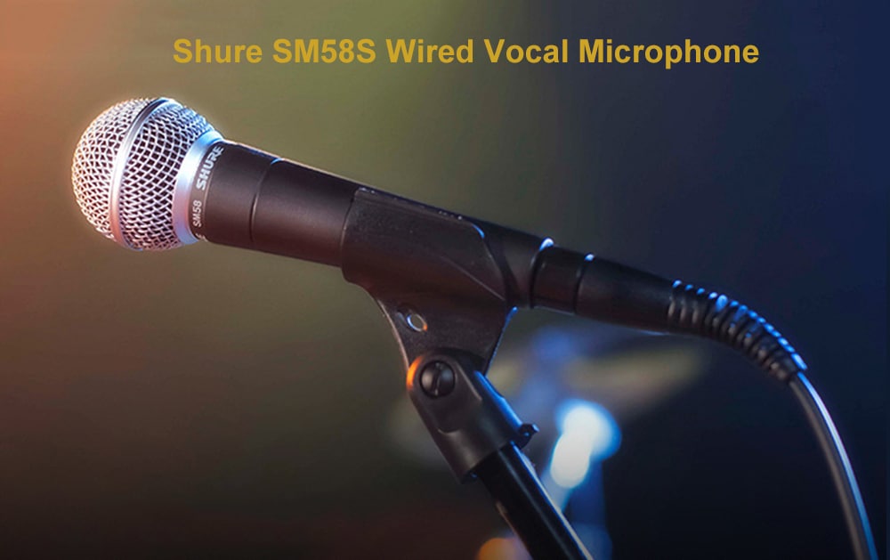 SM58S Dynamic Cable Professional Handheld Wired Vocal Microphone- Black SM58S Dynamic Cable Professional Handheld Wired Vocal Microphone- Black
