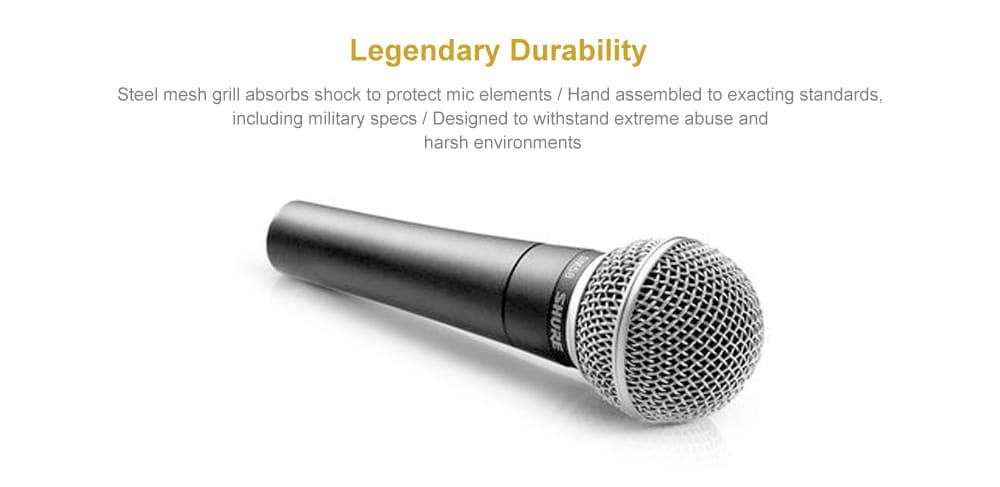SM58S Dynamic Cable Professional Handheld Wired Vocal Microphone- Black SM58S Dynamic Cable Professional Handheld Wired Vocal Microphone- Black