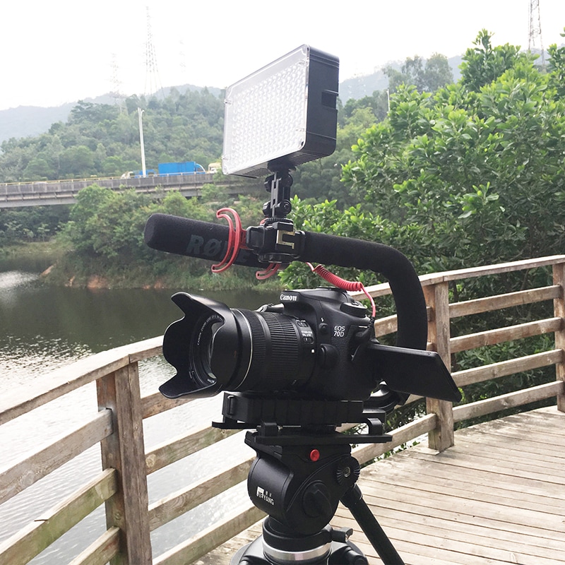 Ulanzi U-Grip Triple Shoe Mount Video Action Stabilizing Handle Grip Rig for iPhone 8 / X GoPro Smartphone Canon Sony DSLR Camera- Black Ulanzi U-Grip Triple Shoe Mount Video Action Stabilizing Handle Grip Rig for iPhone 8 / X GoPro Smartphone Canon Sony DSLR Camera- Black