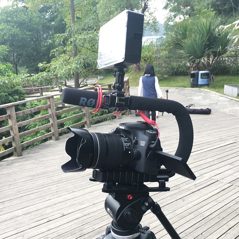 Ulanzi U-Grip Triple Shoe Mount Video Action Stabilizing Handle Grip Rig for iPhone 8 / X GoPro Smartphone Canon Sony DSLR Camera- Black Ulanzi U-Grip Triple Shoe Mount Video Action Stabilizing Handle Grip Rig for iPhone 8 / X GoPro Smartphone Canon Sony DSLR Camera- Black