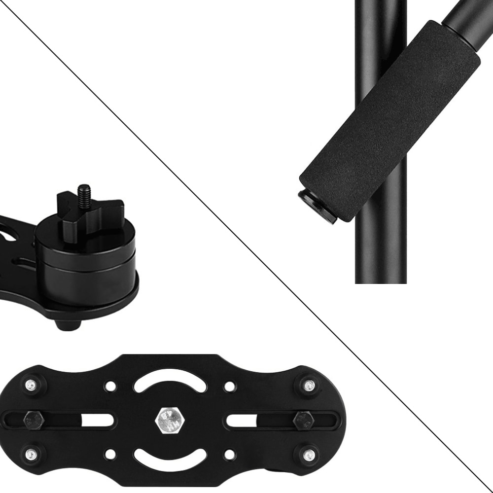 S40 Professional 40cm Aluminum Alloy Handheld Stabilizer with Quick Release Plate and Clamp Base for Canon / Nikon / Sony / DS- Black S40 Professional 40cm Aluminum Alloy Handheld Stabilizer with Quick Release Plate and Clamp Base for Canon / Nikon / Sony / DS- Black