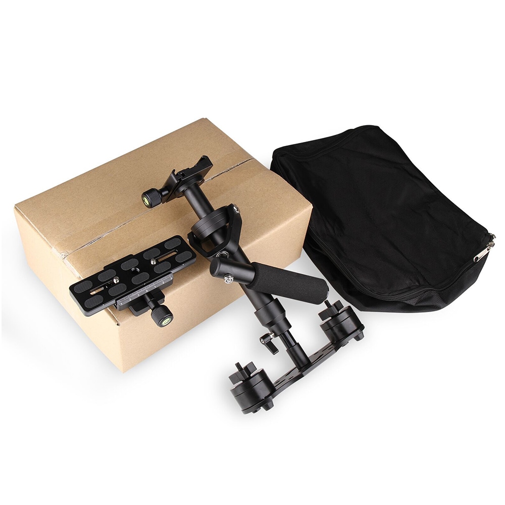 S40 Professional 40cm Aluminum Alloy Handheld Stabilizer with Quick Release Plate and Clamp Base for Canon / Nikon / Sony / DS- Black S40 Professional 40cm Aluminum Alloy Handheld Stabilizer with Quick Release Plate and Clamp Base for Canon / Nikon / Sony / DS- Black