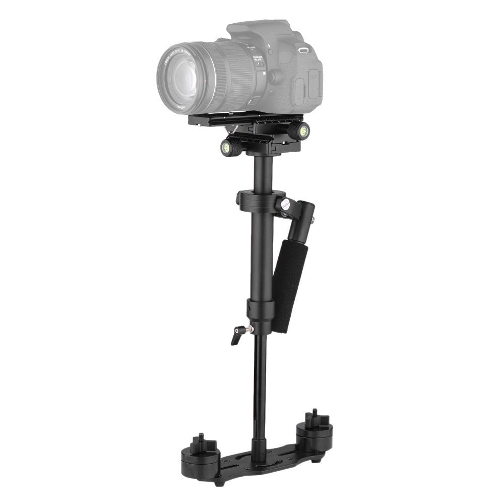 S40 Professional 40cm Aluminum Alloy Handheld Stabilizer with Quick Release Plate and Clamp Base for Canon / Nikon / Sony / DS- Black S40 Professional 40cm Aluminum Alloy Handheld Stabilizer with Quick Release Plate and Clamp Base for Canon / Nikon / Sony / DS- Black