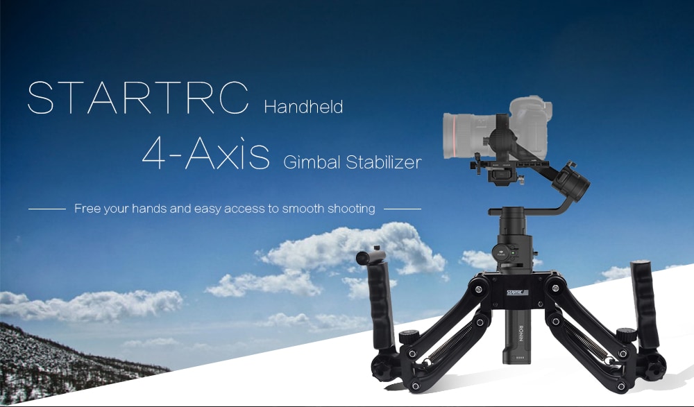STARTRC Handheld 4-Axis Gimbal Stabilizer for DJI Ronin 3-Axis Camera - Black STARTRC Handheld 4-Axis Gimbal Stabilizer for DJI Ronin 3-Axis Camera - Black