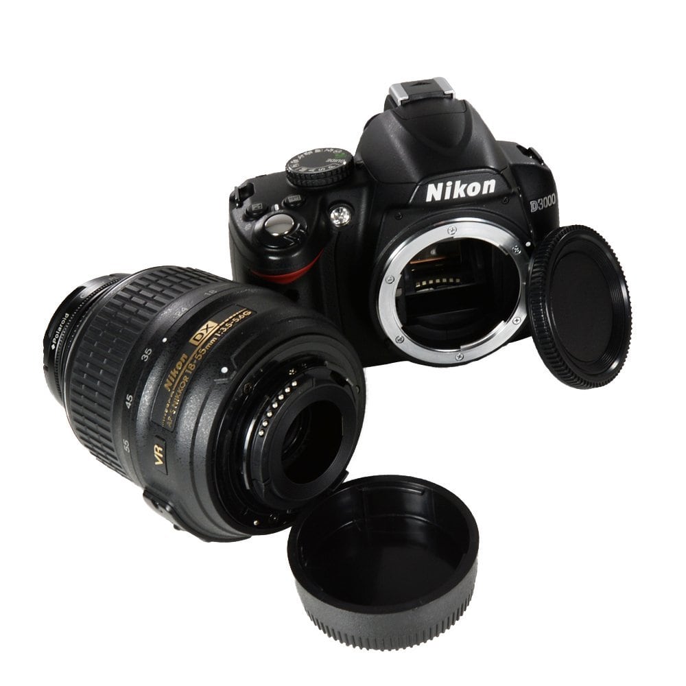 Rear Lens Cap Cover And Camera Body Cap for Nikon D810/D850/D750/D7500/D7200/D7100 D5600/D5300/D3400/D3200/D90- Black Rear Lens Cap Cover And Camera Body Cap for Nikon D810/D850/D750/D7500/D7200/D7100 D5600/D5300/D3400/D3200/D90- Black