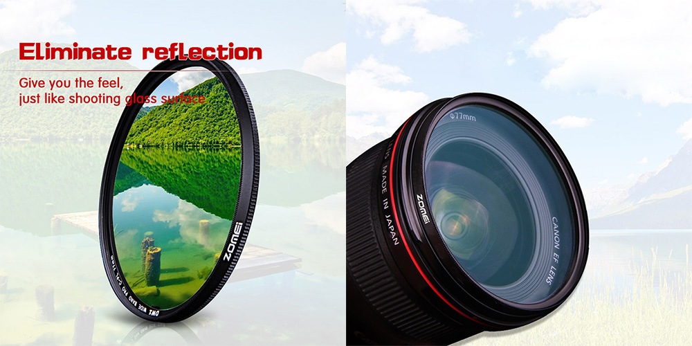 Zomei CPL Circular Polarizer Camera Filter for Canon / Nikon DSLR Lens - Black 86mm Zomei CPL Circular Polarizer Camera Filter for Canon / Nikon DSLR Lens - Black 86mm