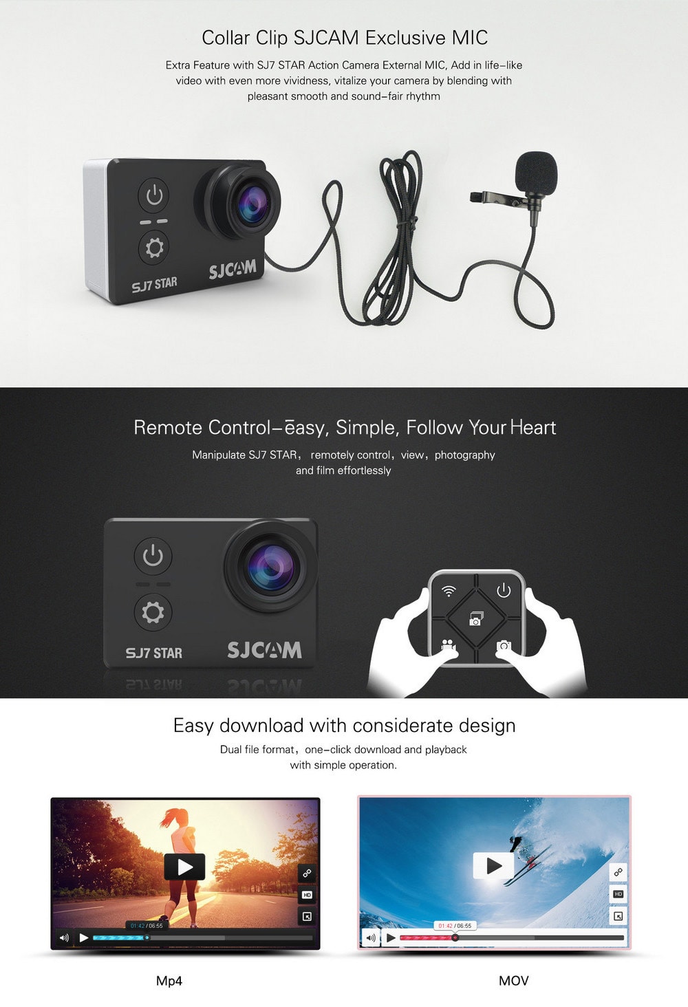 Original SJCAM SJ7 STAR 4K WiFi Action Camera 2.0 inch Touch Screen 166 Degree FOV 12MP- Silver Original SJCAM SJ7 STAR 4K WiFi Action Camera 2.0 inch Touch Screen 166 Degree FOV 12MP- Silver