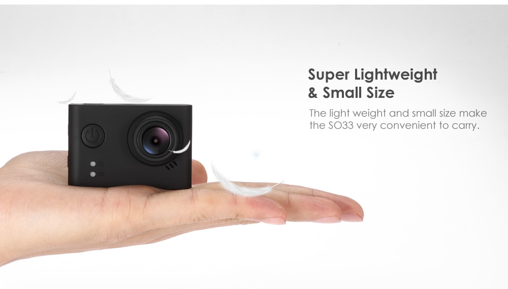 SO33 4K WiFi Action Sports Camera with Allwinner V3 Chipset / Anti-shake Function- Black SO33 4K WiFi Action Sports Camera with Allwinner V3 Chipset / Anti-shake Function- Black