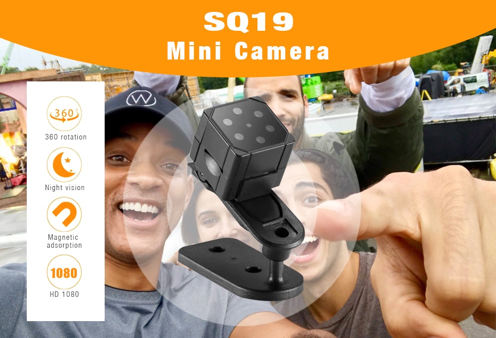SQ19 Mini HD 1080P Action Camera Micro Lens Recorder Car DVR Sports DV- Black SQ19 Mini HD 1080P Action Camera Micro Lens Recorder Car DVR Sports DV- Black