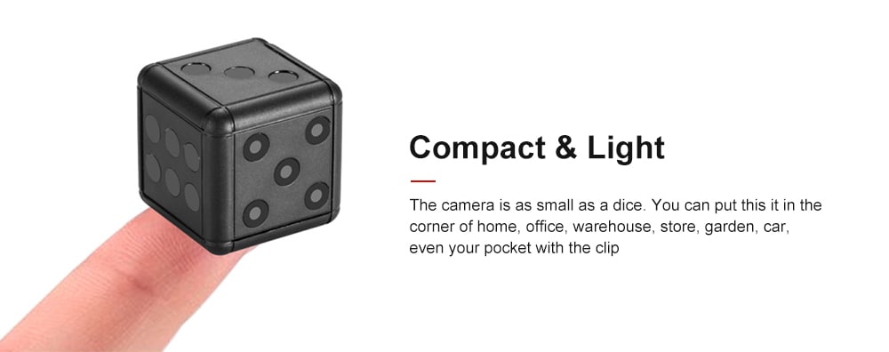 SQ16 1080P Dice Shape Mini Action Camera with Motion Detection HD Sports Camcorder- White SQ16 1080P Dice Shape Mini Action Camera with Motion Detection HD Sports Camcorder- White