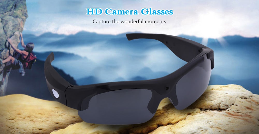 SM 16C Multi-function 65 Degree Wide Angle Eyewear Sunglasses Camera Video Recorder- Black SM 16C Multi-function 65 Degree Wide Angle Eyewear Sunglasses Camera Video Recorder- Black