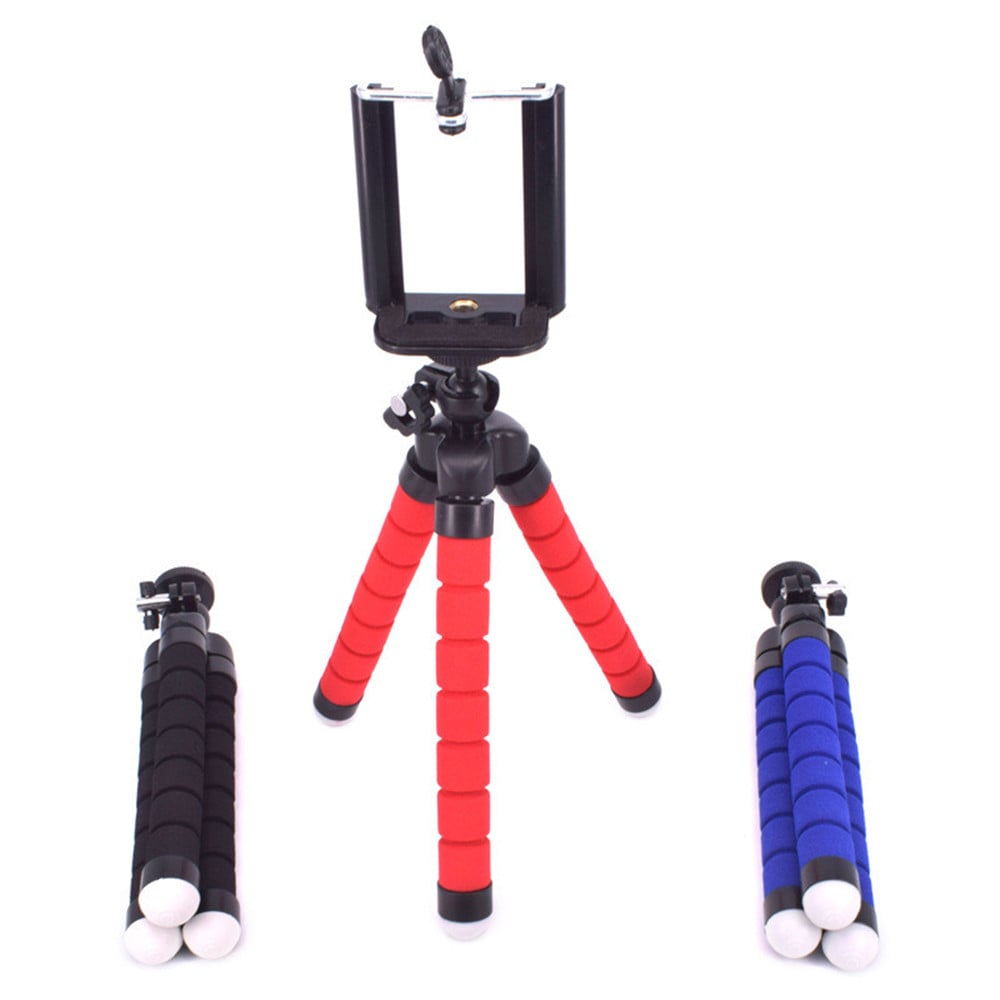 Octopus Style Portable and Adjustable Tripod Stand Holder for Cellphone Camera with Universal- Black Octopus Style Portable and Adjustable Tripod Stand Holder for Cellphone Camera with Universal- Black